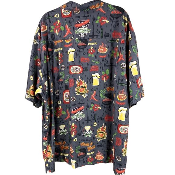 Big Dogs Hawaiian Shirt Size 2X BBQ Master Grill Spicy Camp - Picture 4 of 8